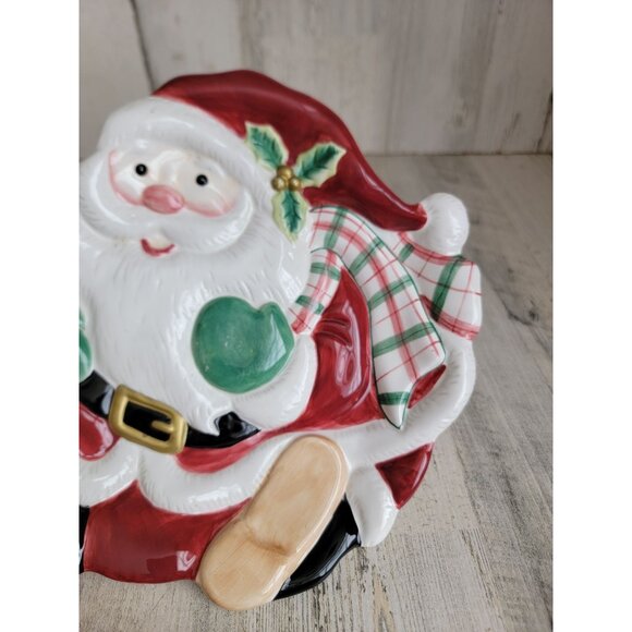 Fitz Floyd Santa fat Jolly santa home plate decor vintage xmas - Picture 4 of 8